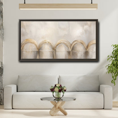 Mockup 2. Champagne Arch Accent shown as framed canvas print