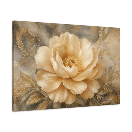 Main Mockup. Champagne Peony Elegance shown as canvas print