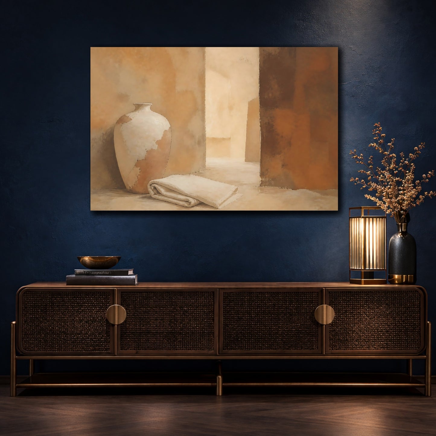 Mockup 4. Chipped Vase And Towel shown as canvas print