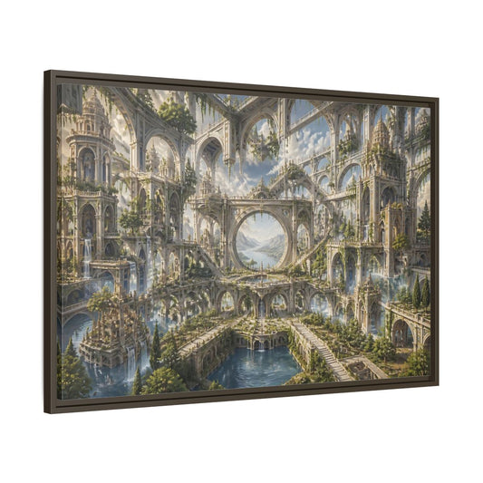 Main Mockup. Citadel Of Infinite Arches shown as framed canvas print
