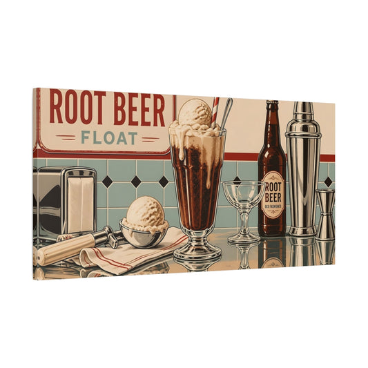 Main Mockup. Classic Root Beer Float shown as canvas print