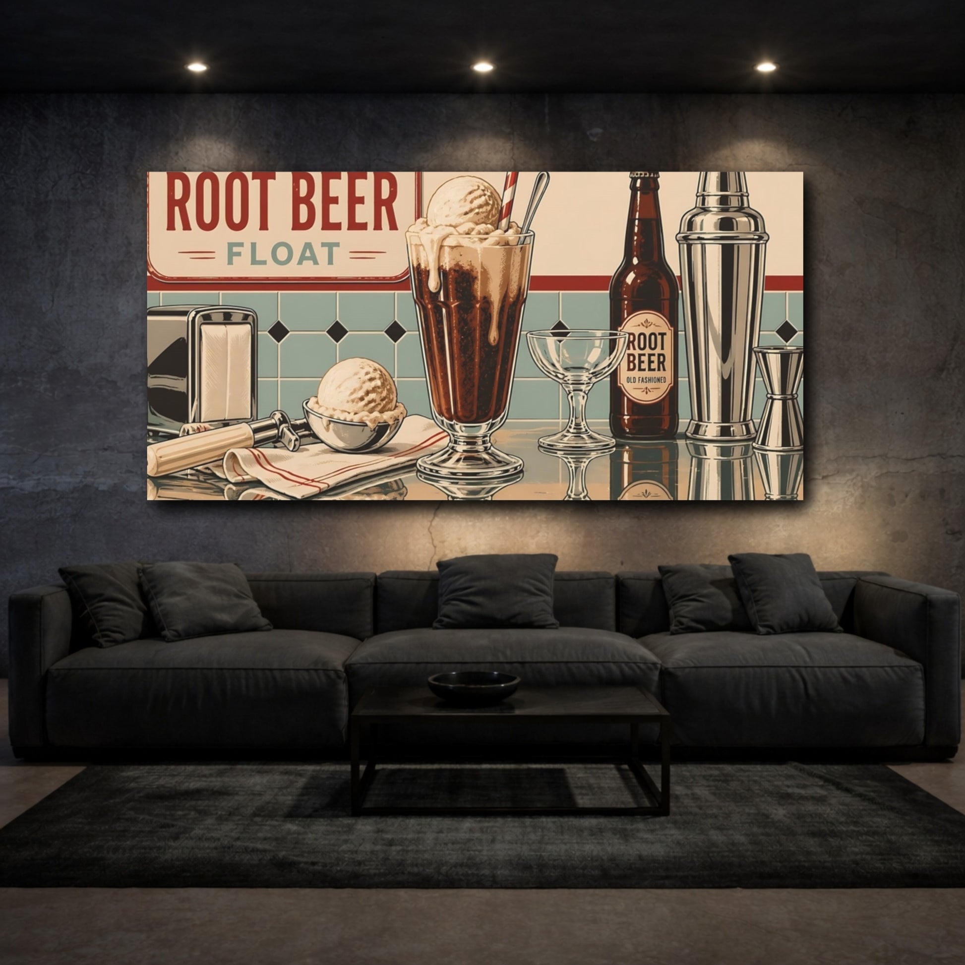 Mockup 3. Classic Root Beer Float shown as canvas print