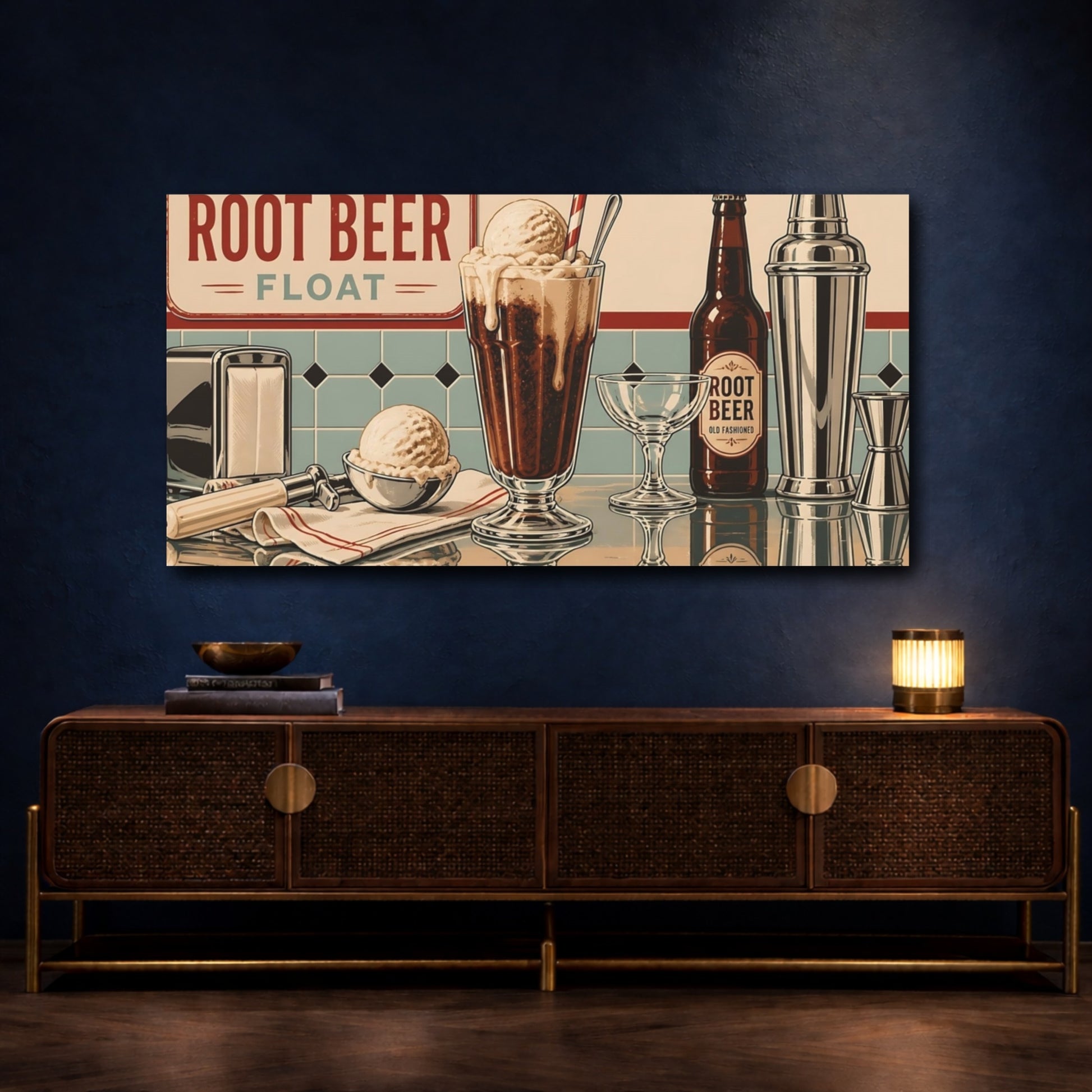 Mockup 4. Classic Root Beer Float shown as canvas print