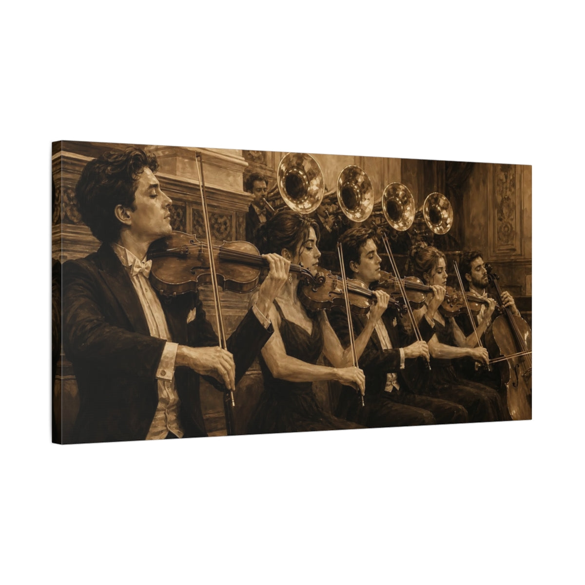 Side Mockup 1. Classical String Ensemble shown as canvas print