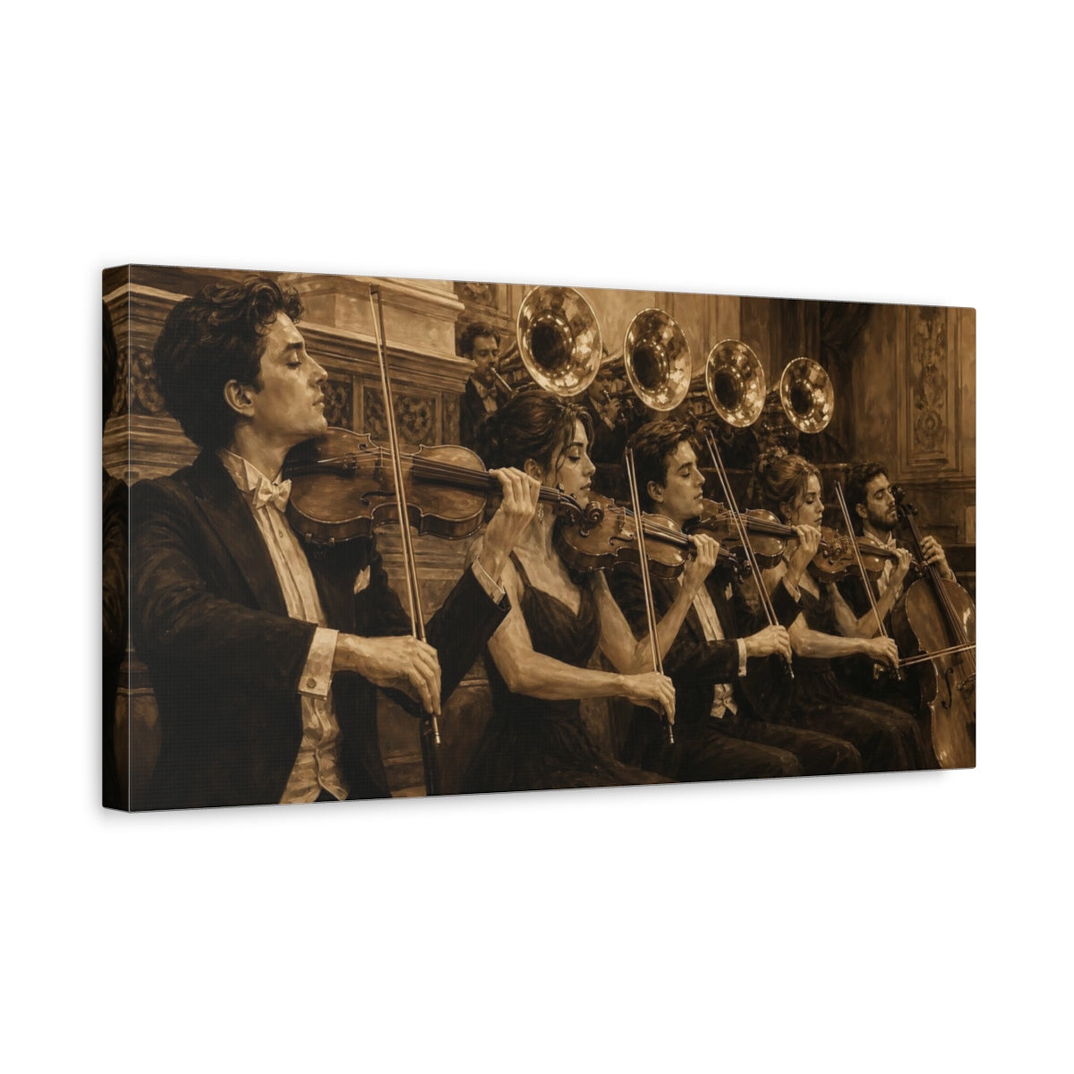 Side Mockup 3. Classical String Ensemble shown as canvas print