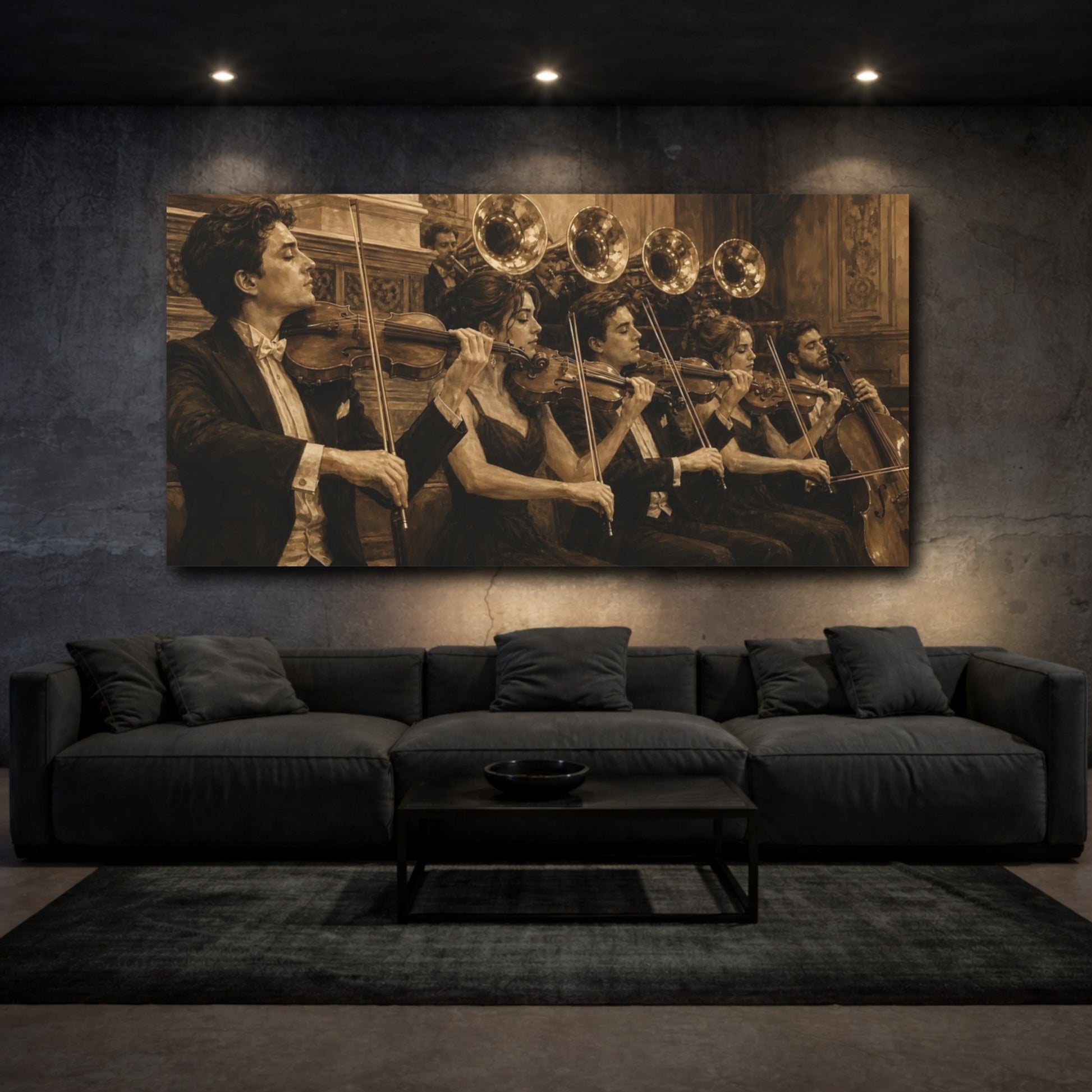 Mockup 3. Classical String Ensemble shown as canvas print