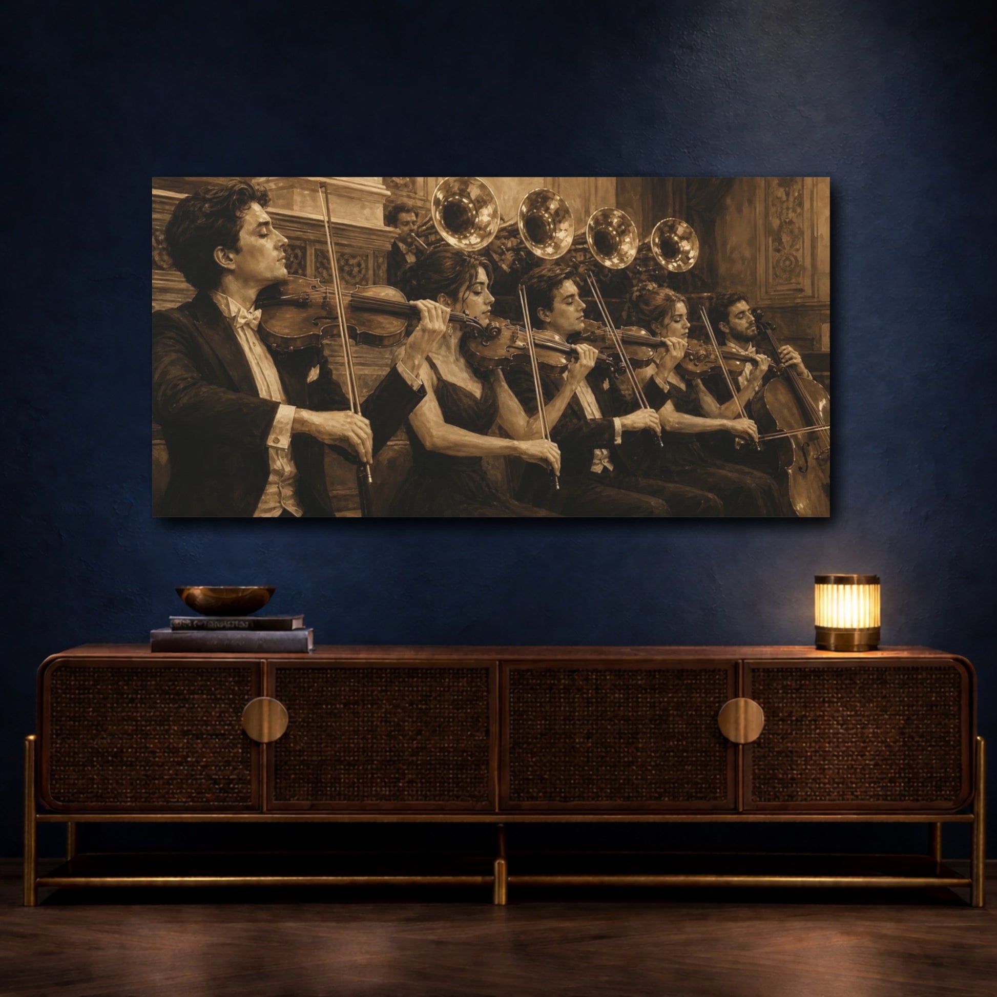 Mockup 4. Classical String Ensemble shown as canvas print