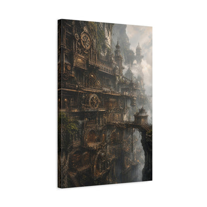 Side Mockup 3. Cliffside Archive Citadel shown as canvas print