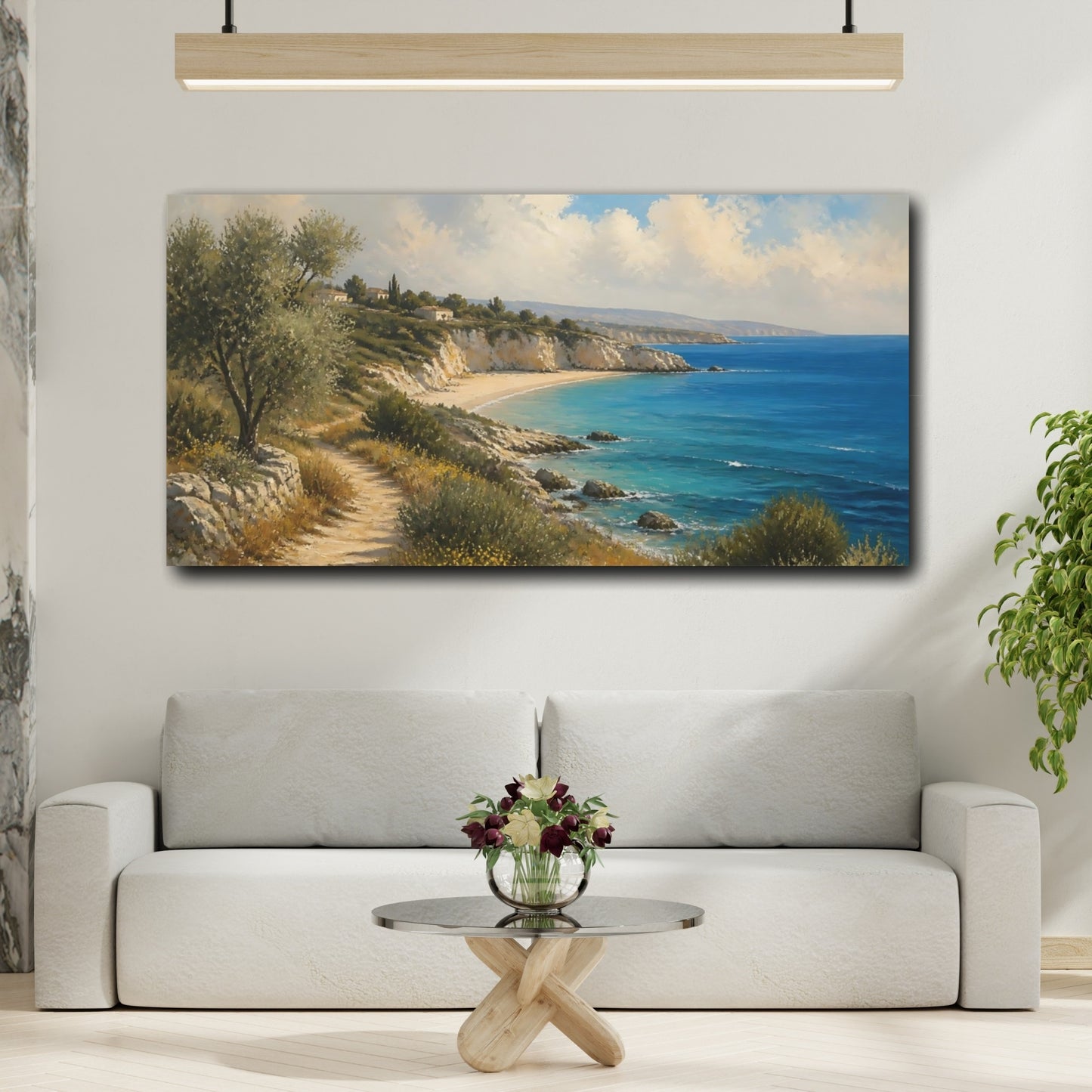 Mockup 2. Coastal Headland Path shown as canvas print