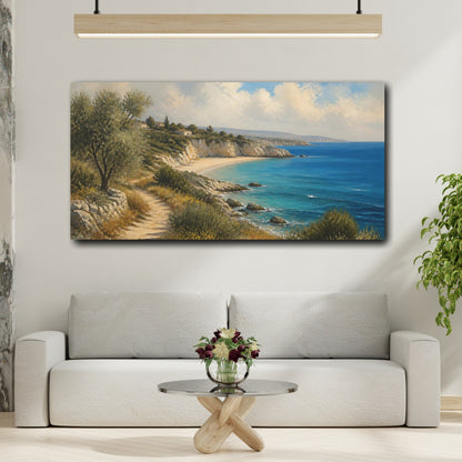Mockup 2. Coastal Headland Path shown as canvas print
