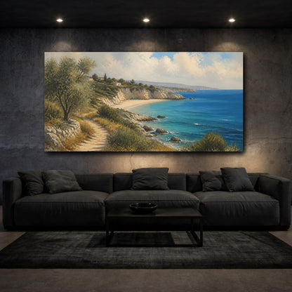 Mockup 3. Coastal Headland Path shown as canvas print