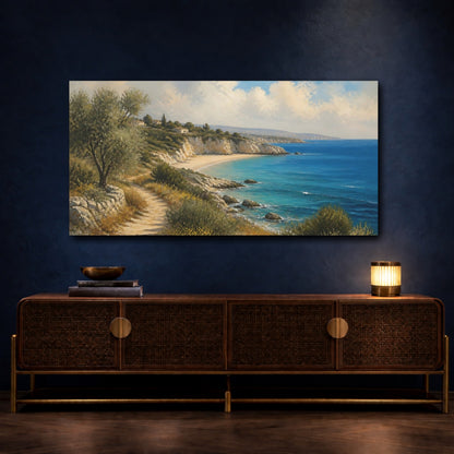 Mockup 4. Coastal Headland Path shown as canvas print
