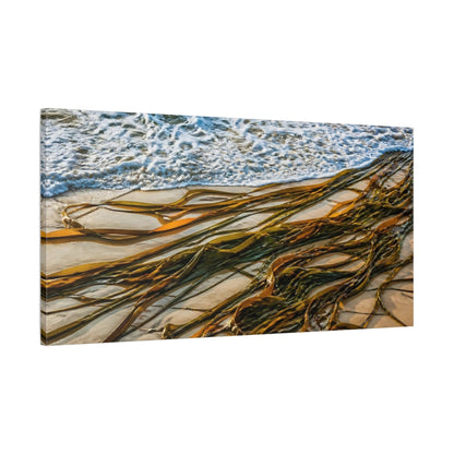 Main Mockup. Coastal Kelp Ribbons shown as canvas print