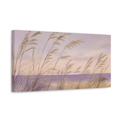 Side Mockup 3. Coastal Nature Dune Grasses shown as canvas print