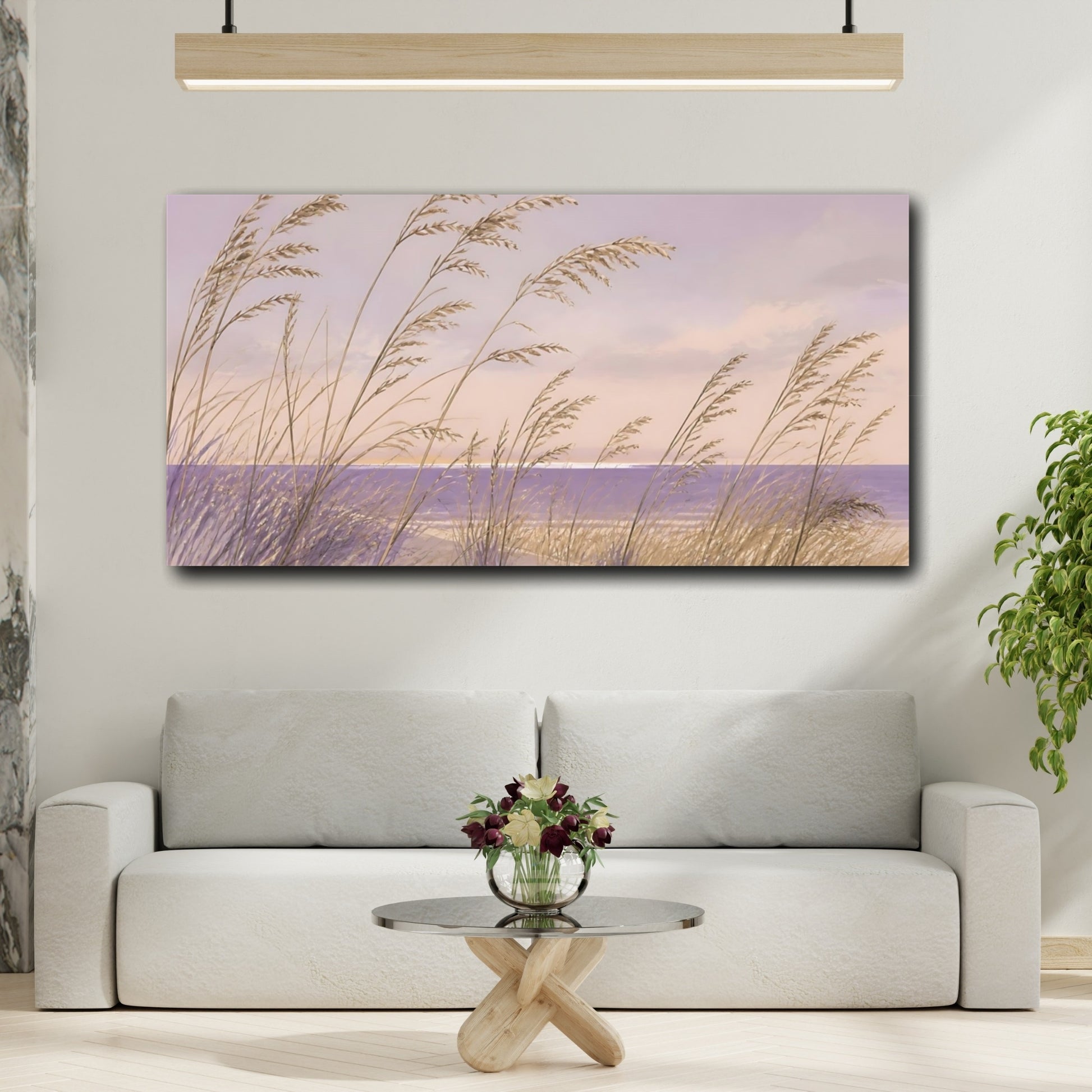 Mockup 2. Coastal Nature Dune Grasses shown as canvas print