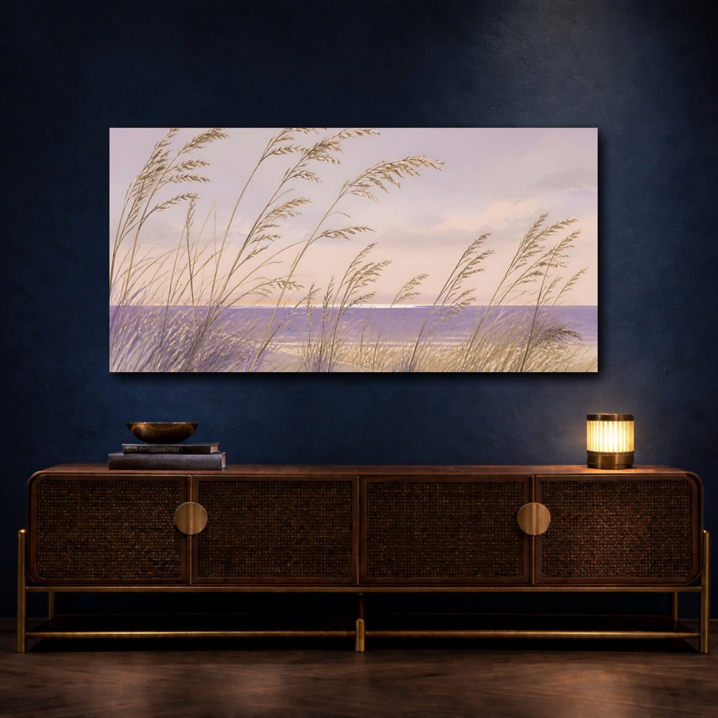 Mockup 4. Coastal Nature Dune Grasses shown as canvas print