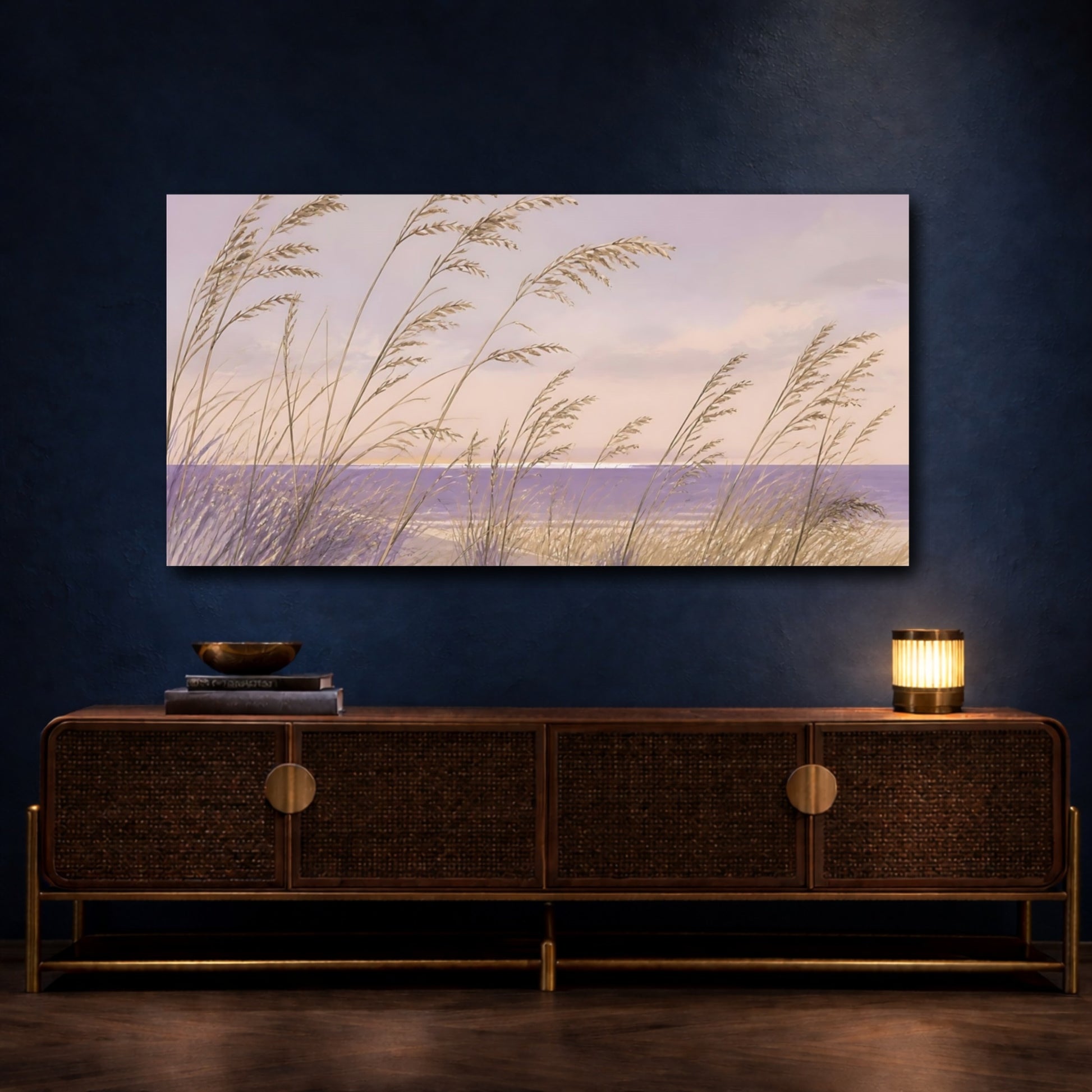 Mockup 4. Coastal Nature Dune Grasses shown as canvas print