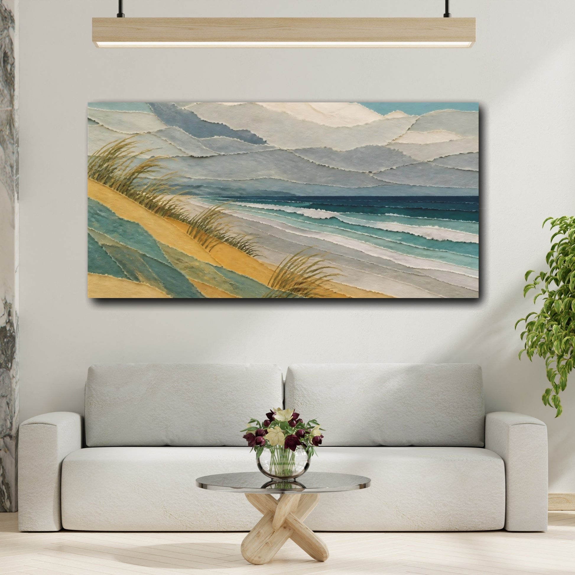 Mockup 2. Coastal Sand Dune shown as canvas print
