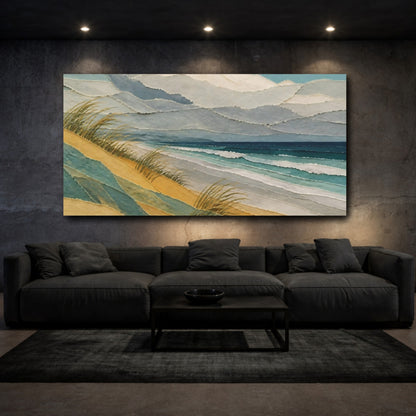 Mockup 3. Coastal Sand Dune shown as canvas print