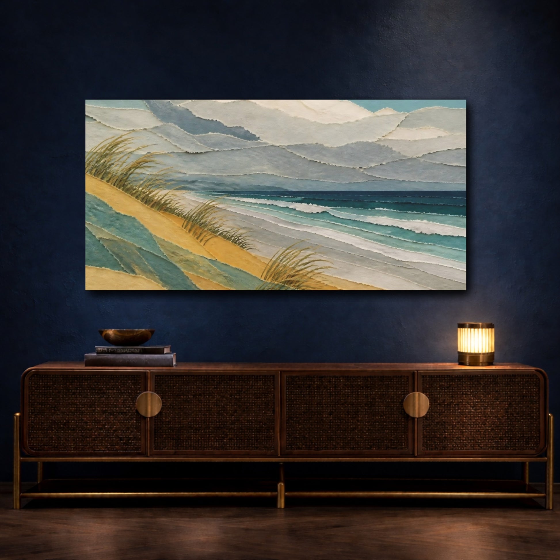 Mockup 4. Coastal Sand Dune shown as canvas print