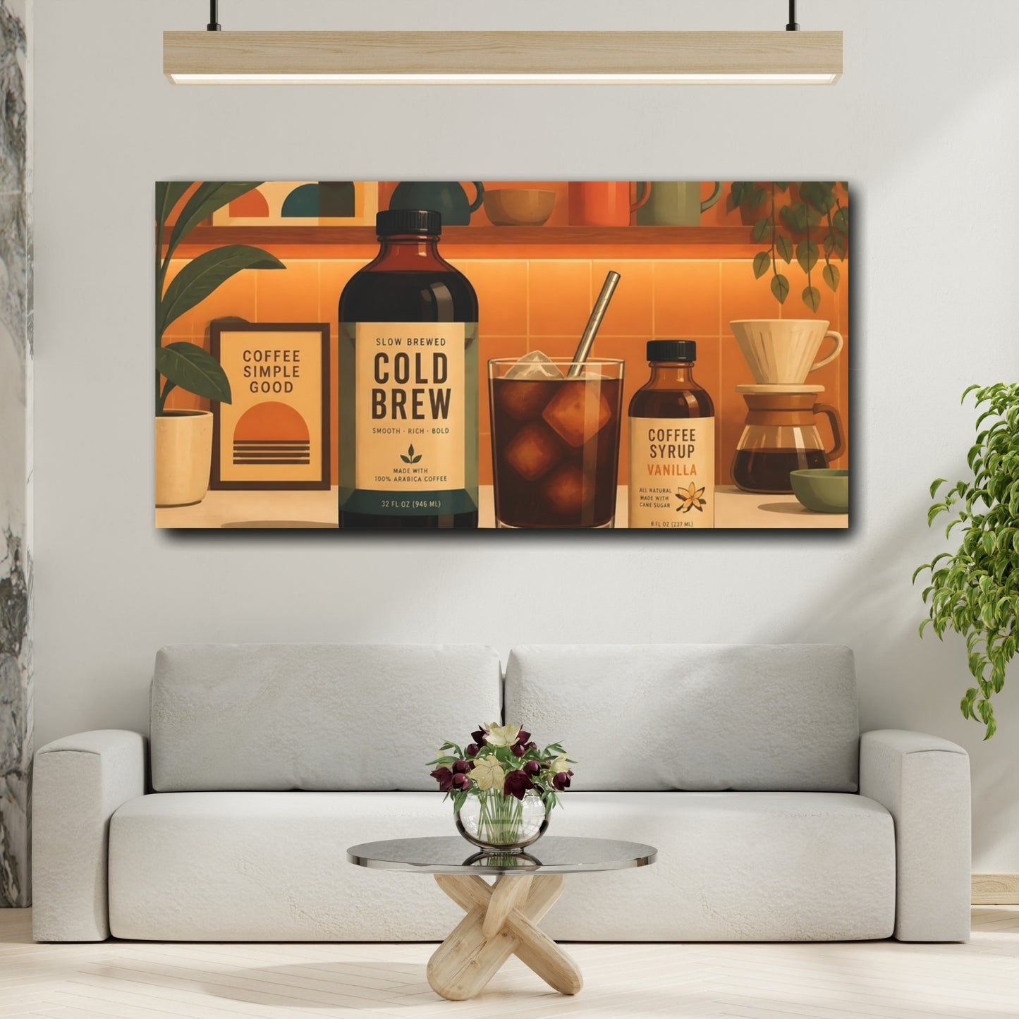 Mockup 2. Cold Brew Coffee Bar shown as canvas print