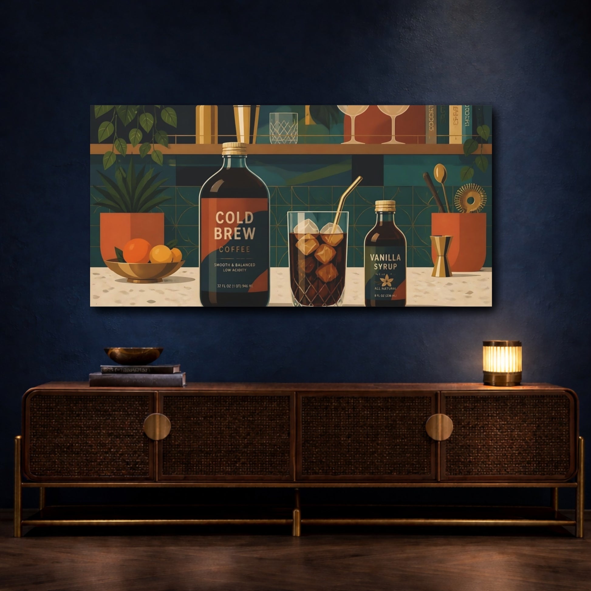 Mockup 4. Cold Brew Coffee Bar shown as canvas print