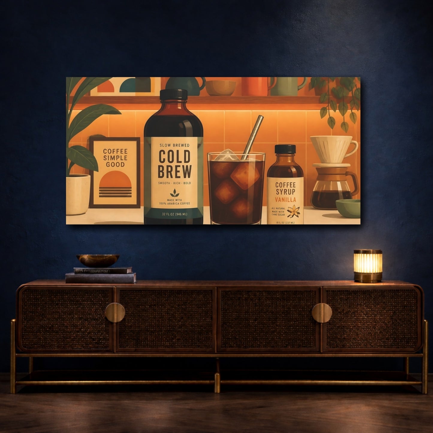 Mockup 4. Cold Brew Coffee Bar shown as canvas print