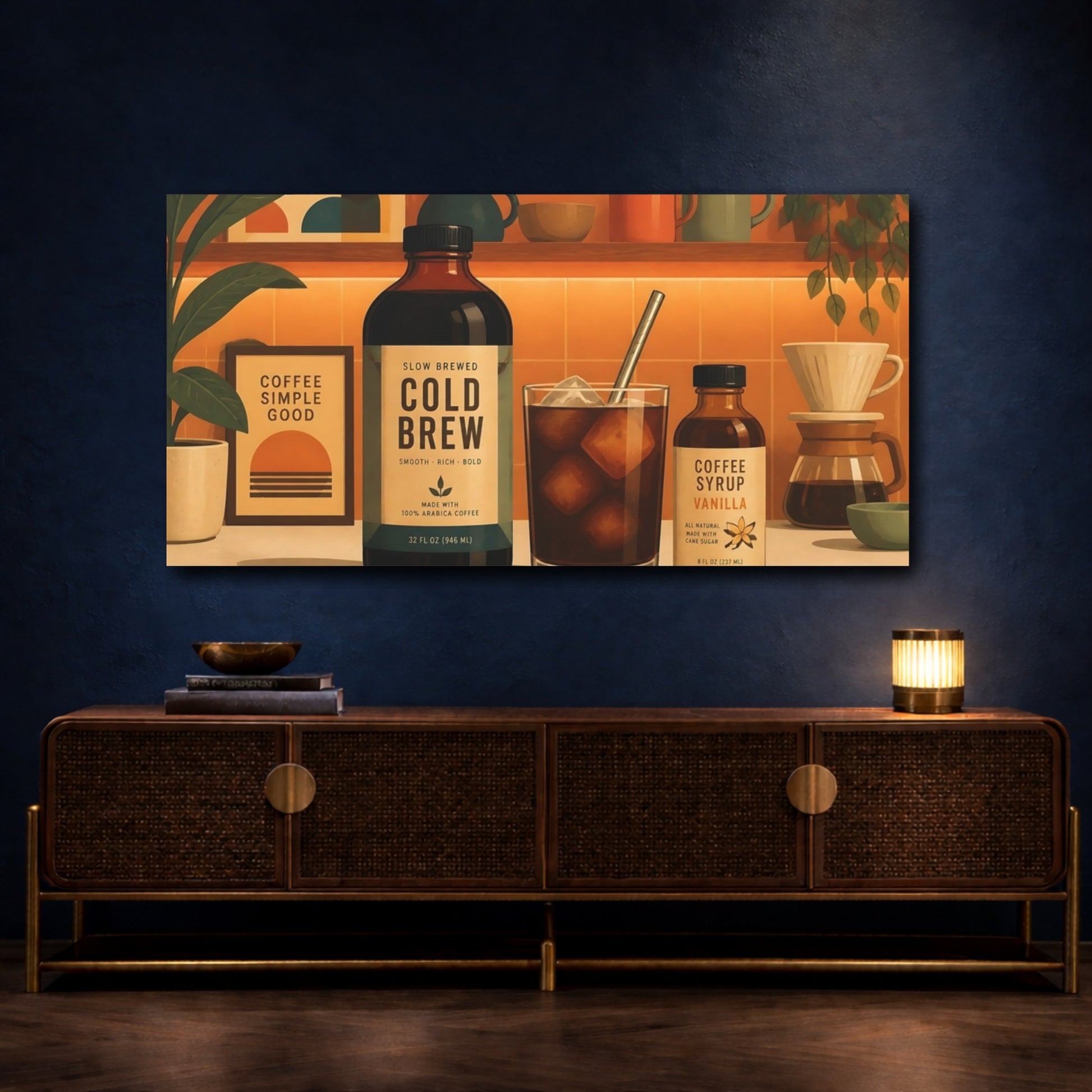 Mockup 4. Cold Brew Coffee Bar shown as canvas print