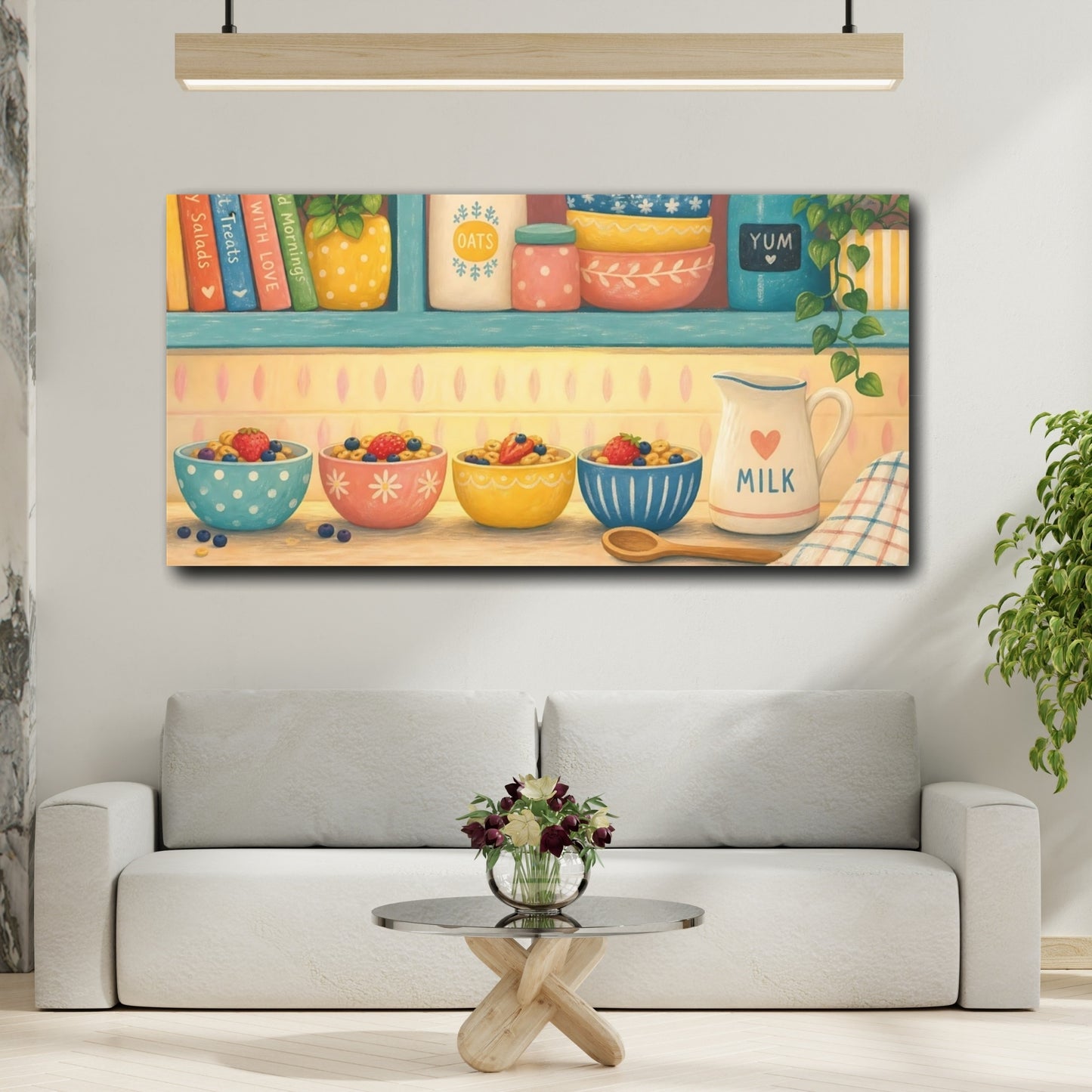 Mockup 2. Country Breakfast Bowls shown as canvas print
