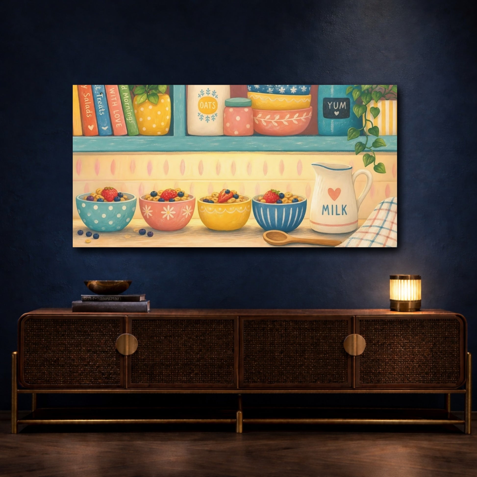 Mockup 4. Country Breakfast Bowls shown as canvas print