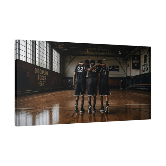 Main Mockup. Court Brotherhood shown as canvas print