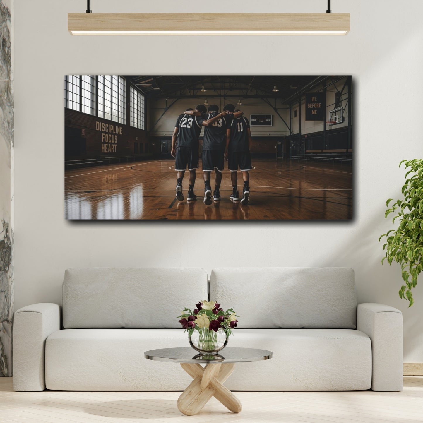 Mockup 2. Court Brotherhood shown as canvas print