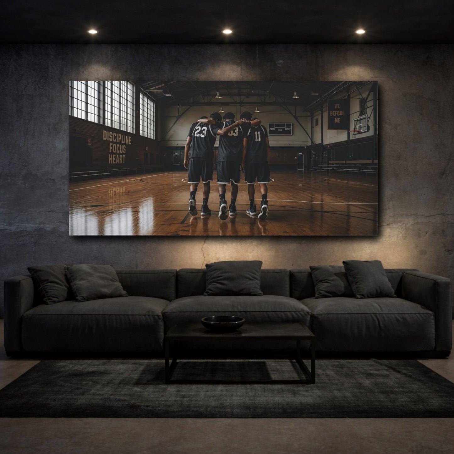 Mockup 3. Court Brotherhood shown as canvas print