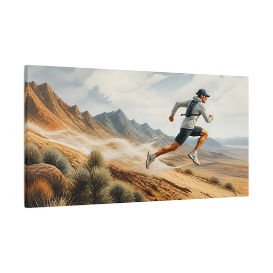 Main Mockup. Desert Trail Runner shown as canvas print