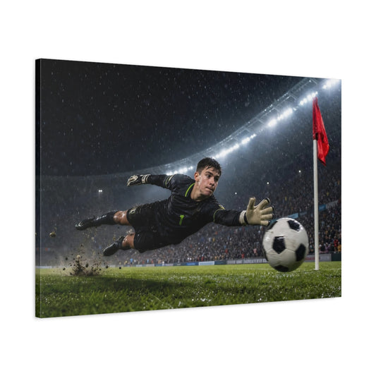 Main Mockup. Diving Save In Rain shown as canvas print