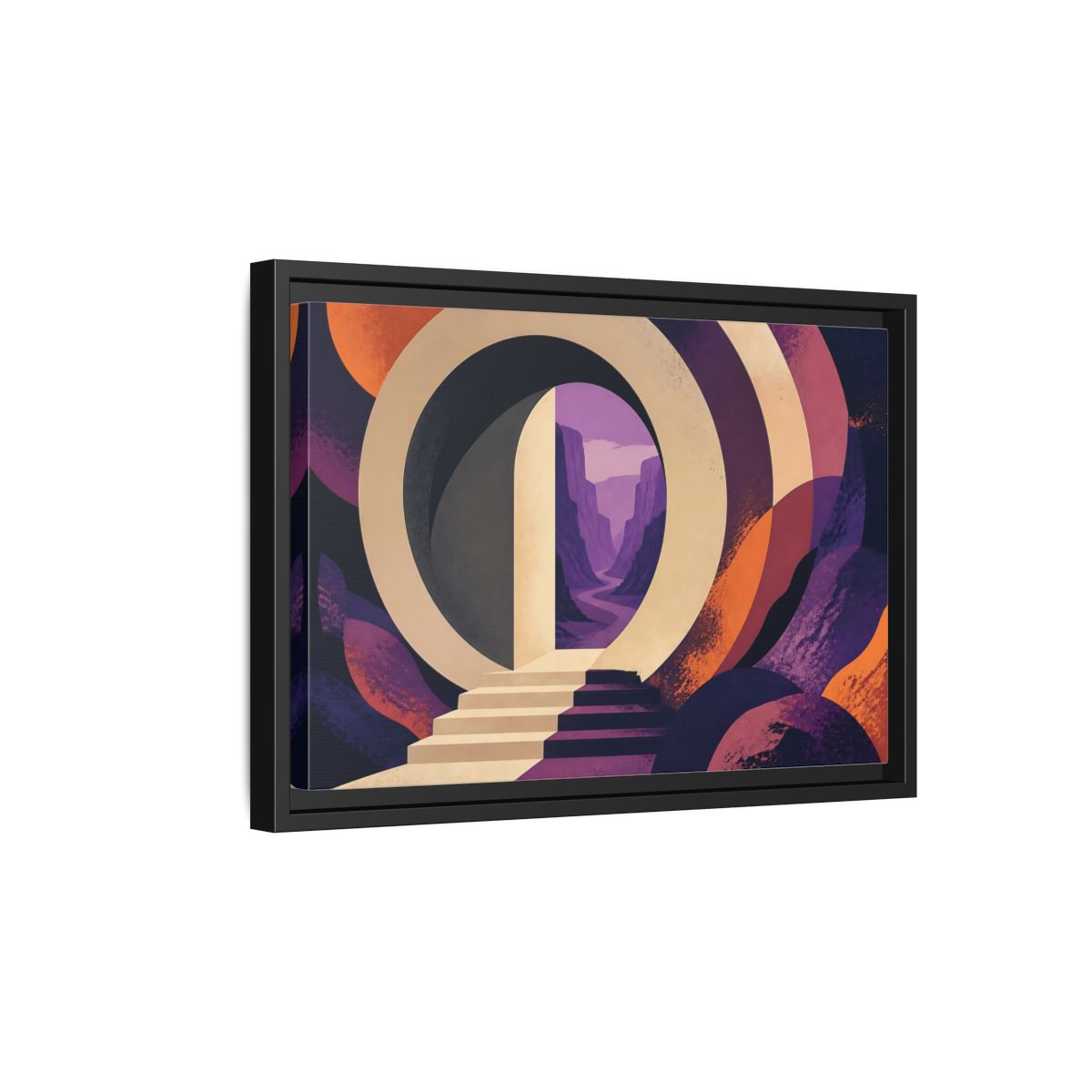 Side Mockup 6. Doorway To Violet Canyon shown as framed canvas print