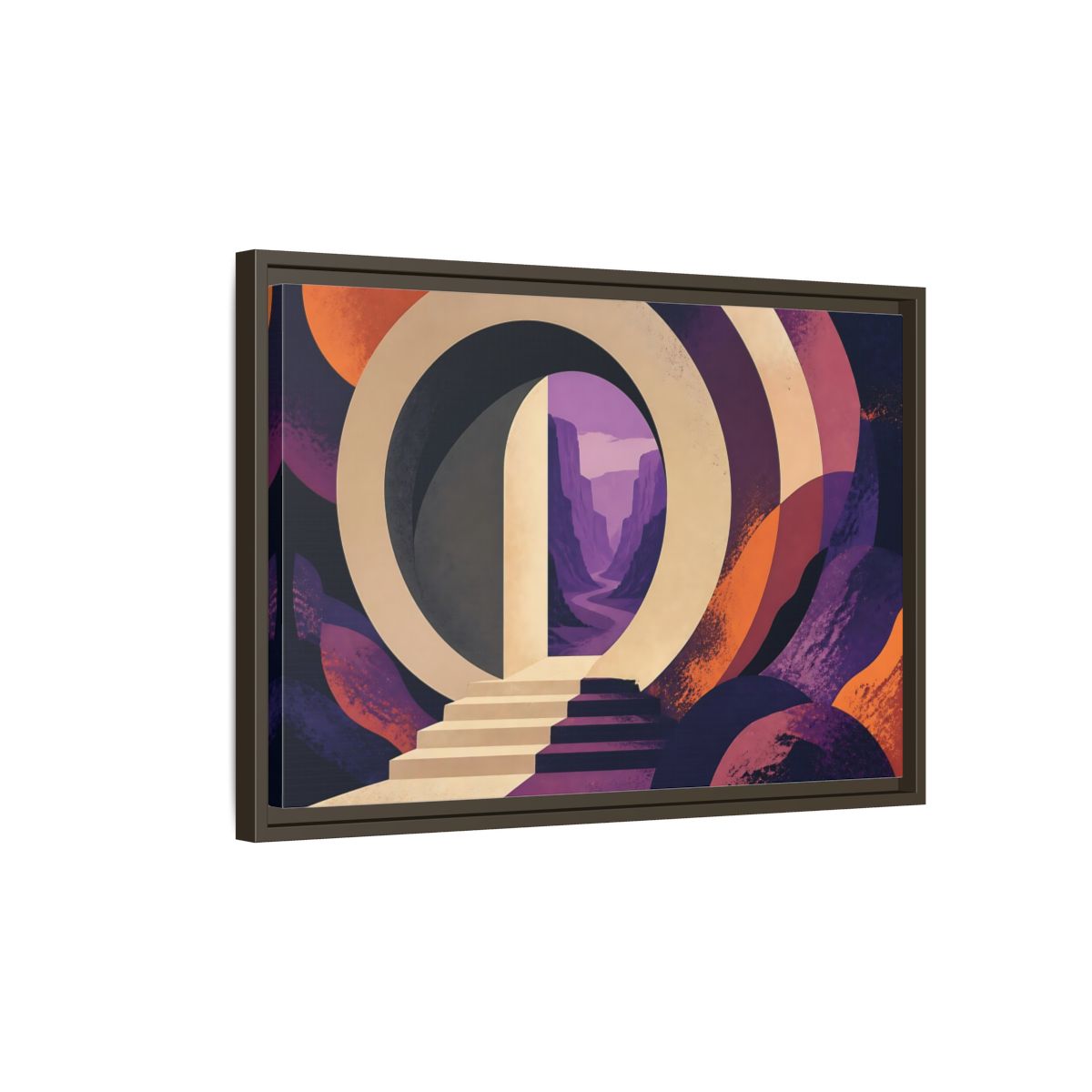 Side Mockup 2. Doorway To Violet Canyon shown as framed canvas print