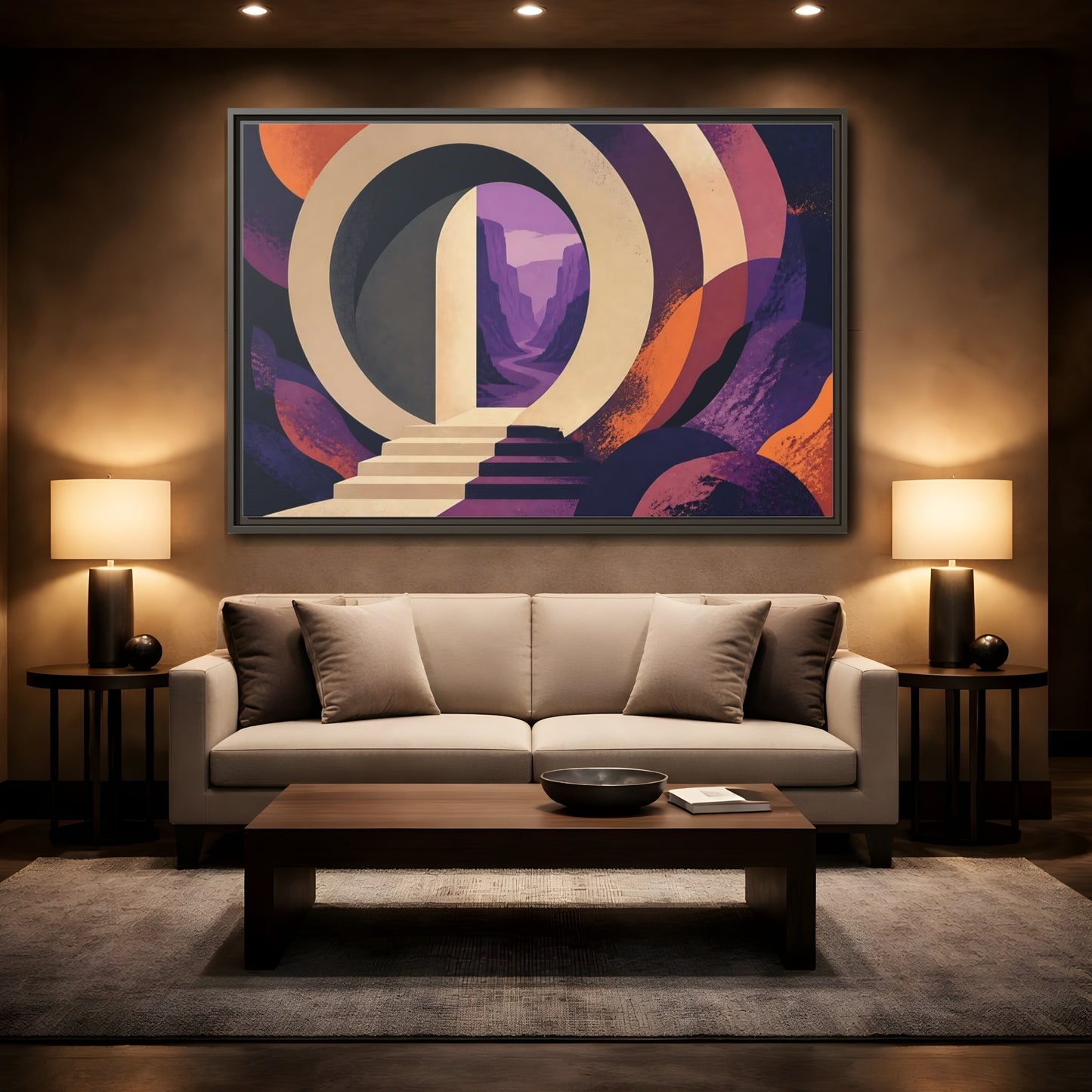 Mockup 2. Doorway To Violet Canyon shown as framed canvas print