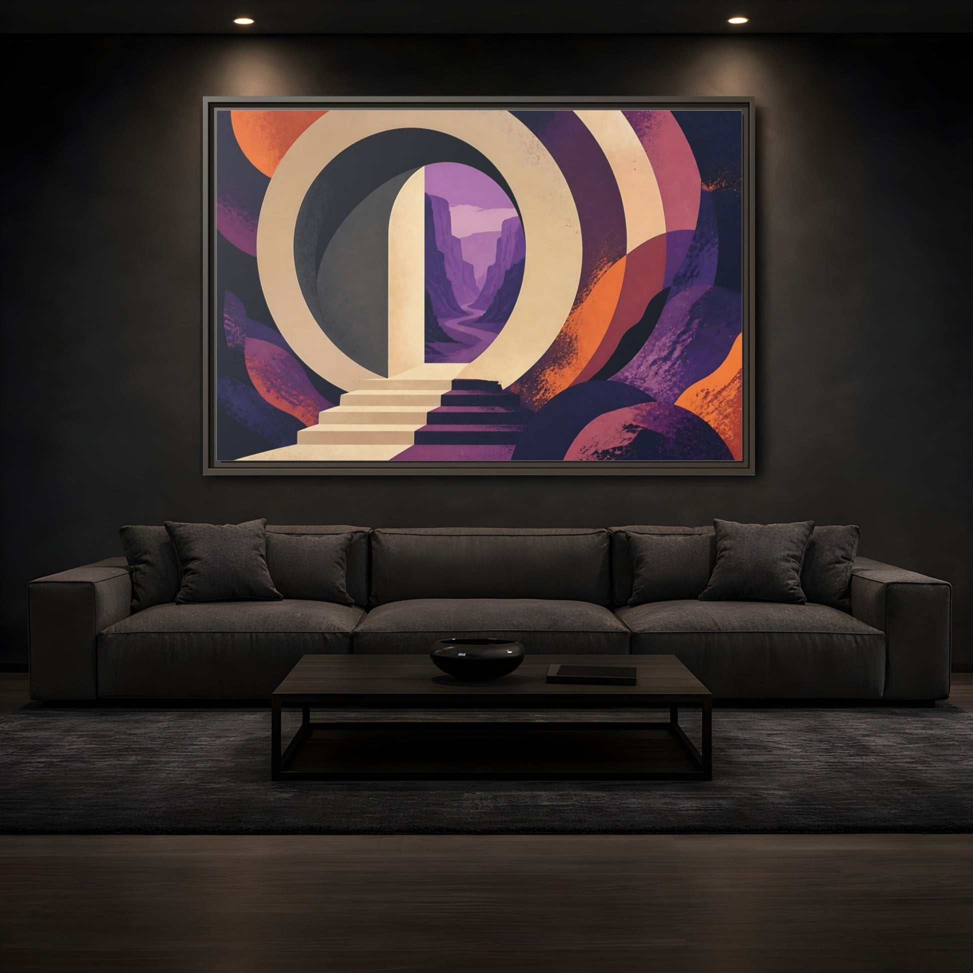 Mockup 3. Doorway To Violet Canyon shown as framed canvas print