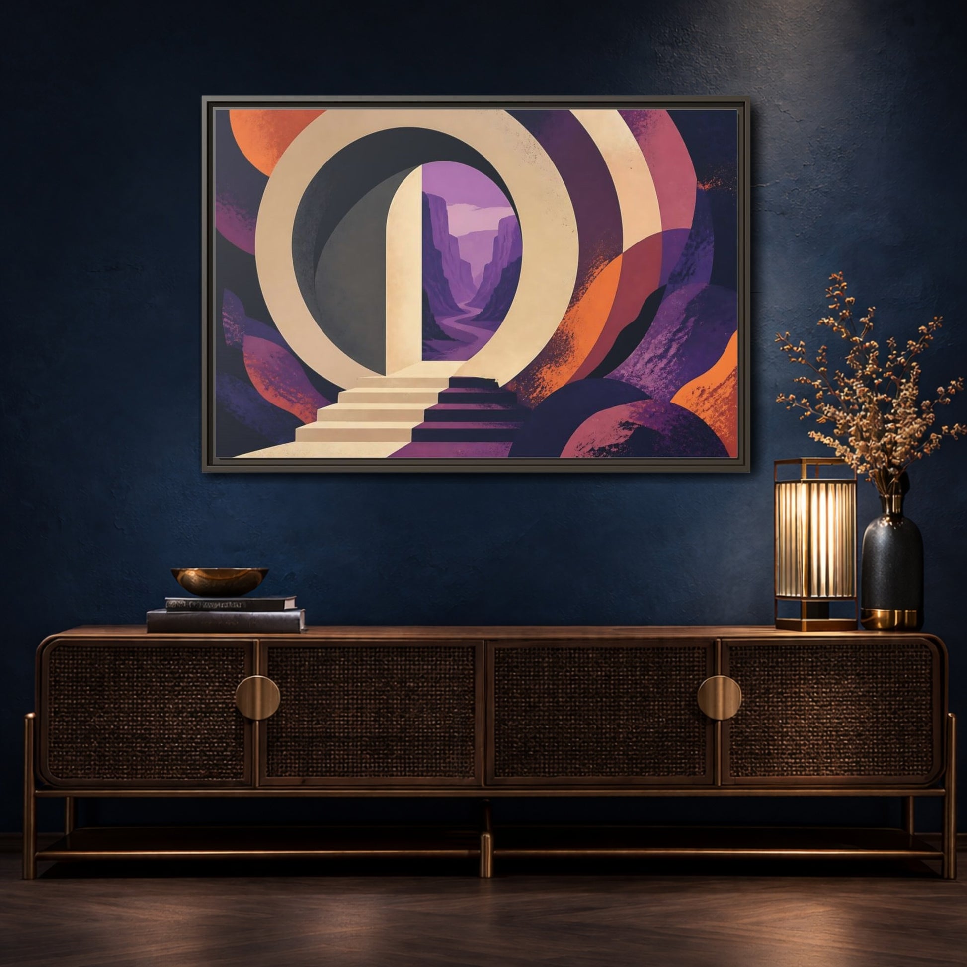 Mockup 4. Doorway To Violet Canyon shown as framed canvas print