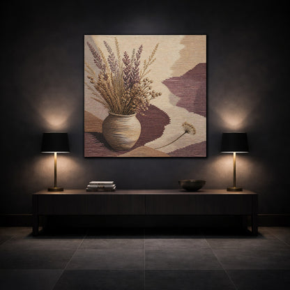 Mockup 3. Dried Meadow Stems Vase shown as canvas print