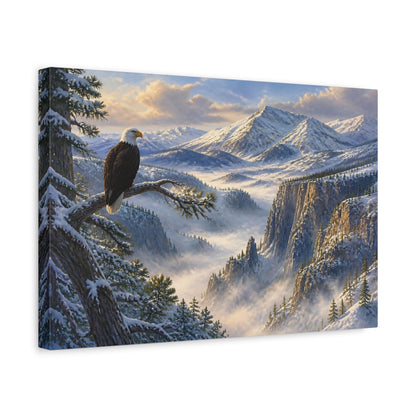 Side Mockup 4. Eagle Mountain Landscape shown as canvas print