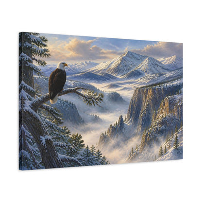 Side Mockup 2. Eagle Mountain Landscape shown as canvas print
