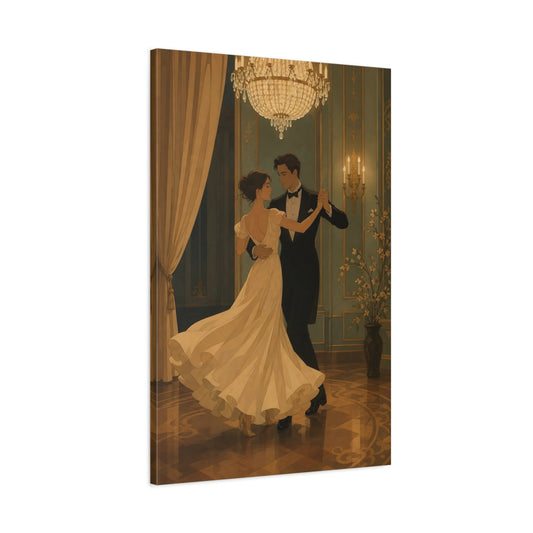 Main Mockup. Elegant Ballroom Waltz shown as canvas print