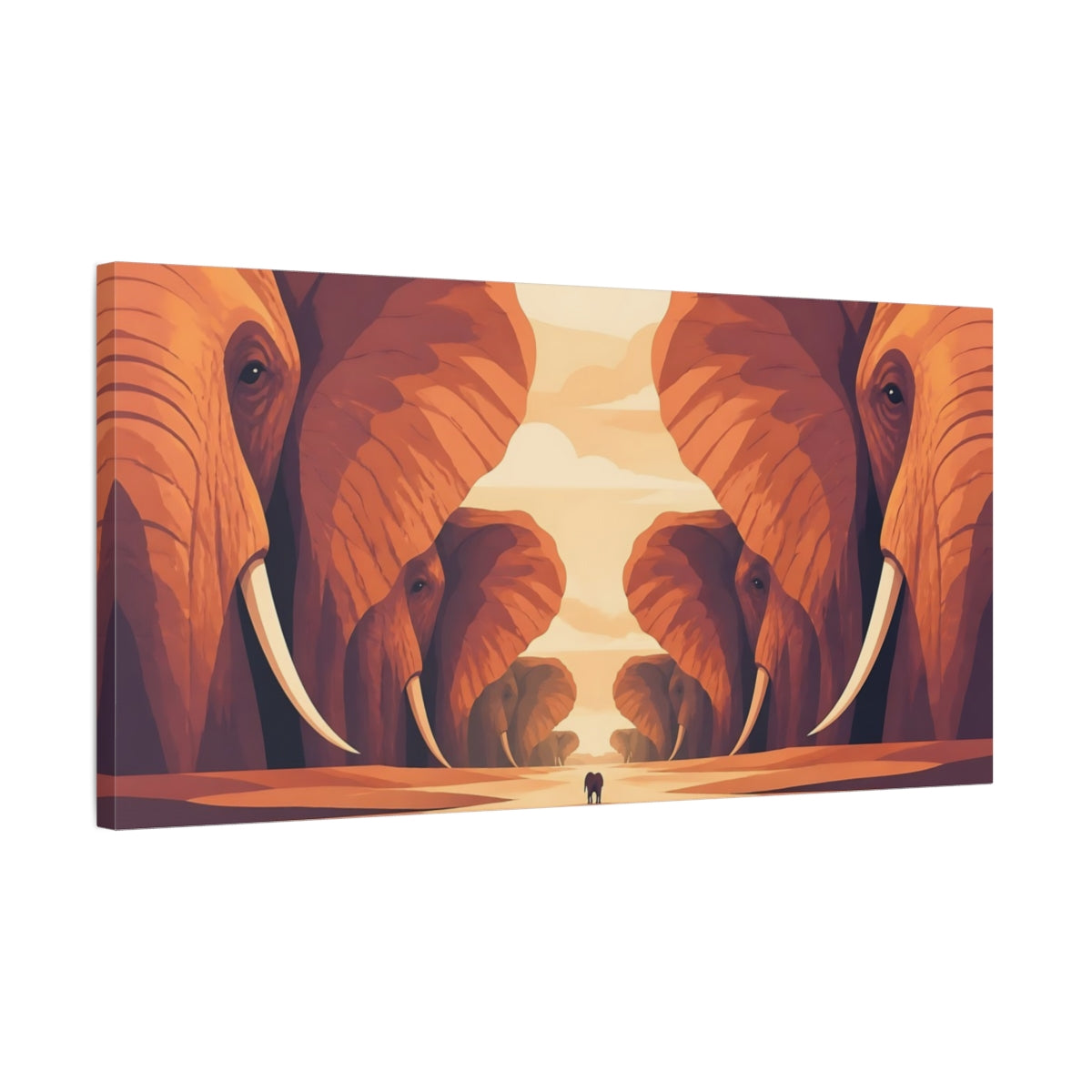 Side Mockup 1. Elephant Canyon shown as canvas print