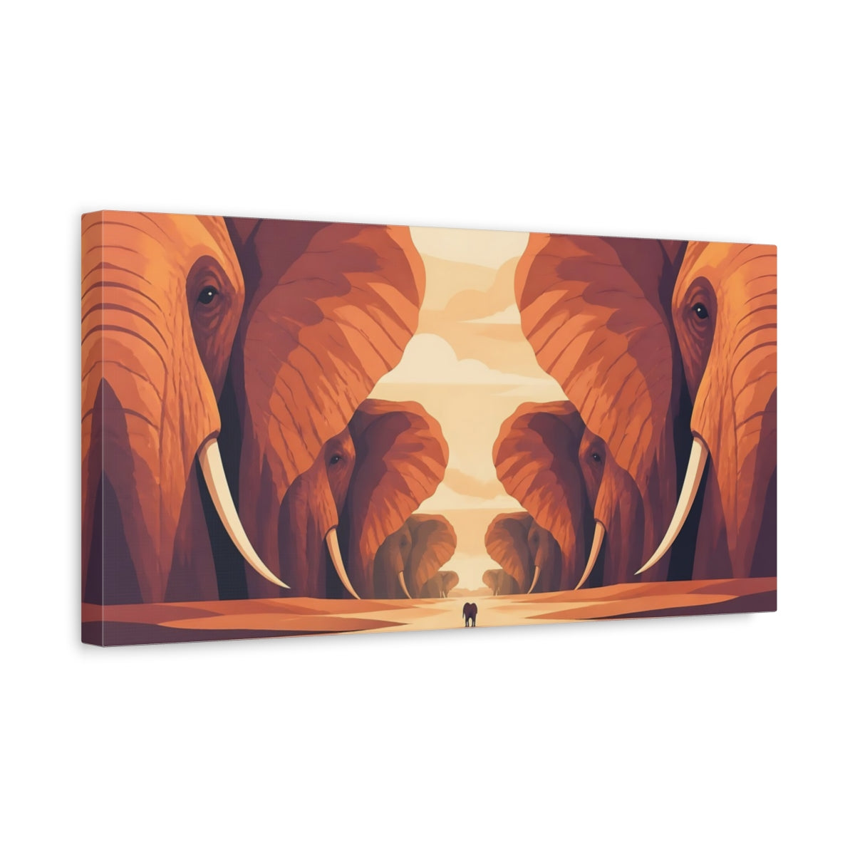 Side Mockup 3. Elephant Canyon shown as canvas print