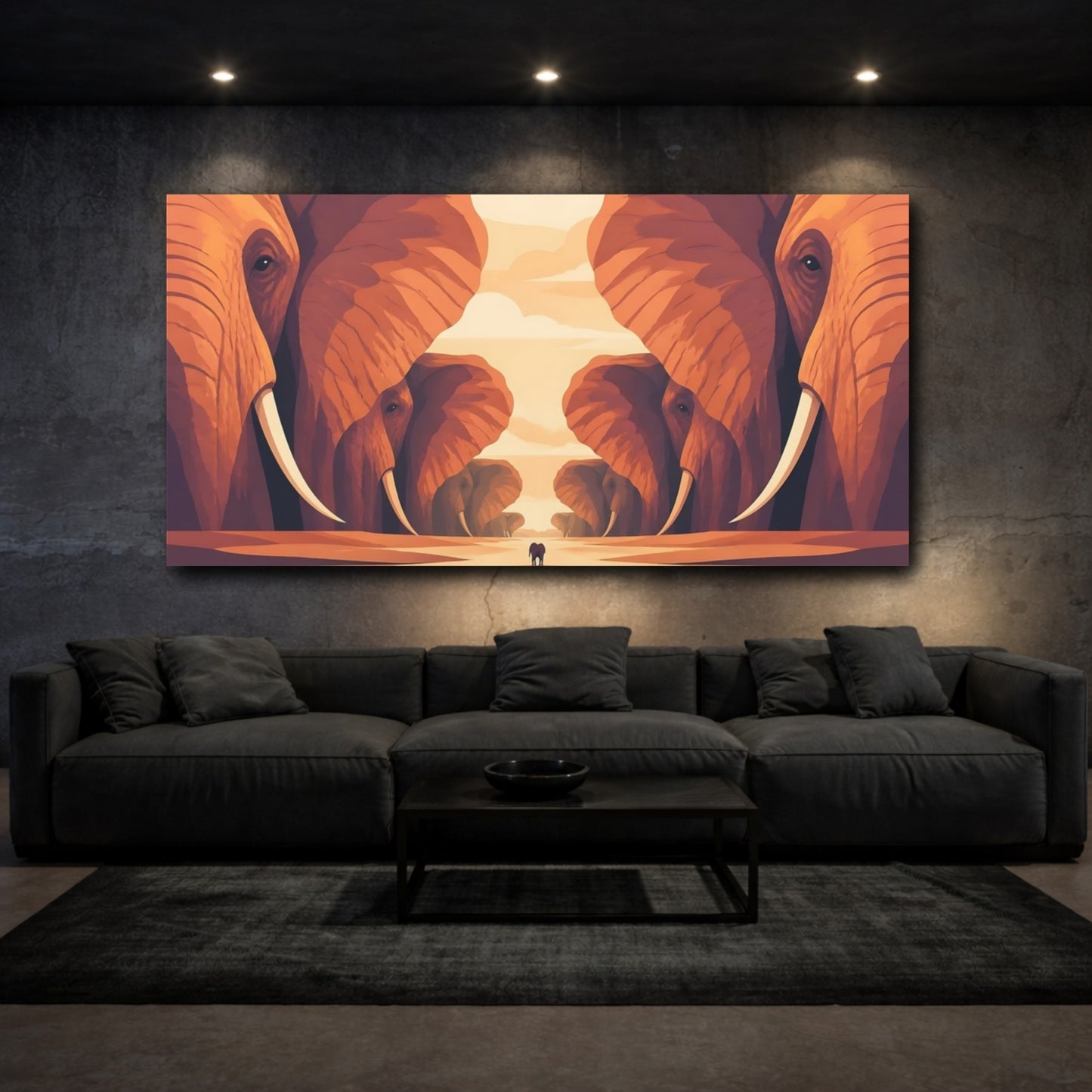 Mockup 3. Elephant Canyon shown as canvas print