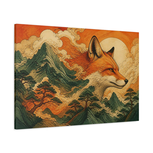 Main Mockup. Ember Fox Ridge shown as canvas print