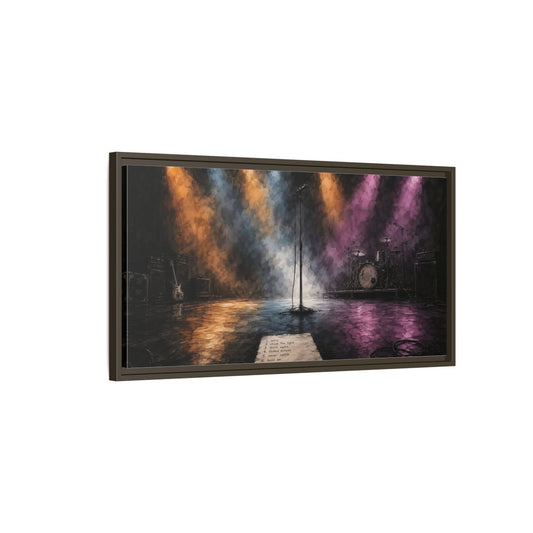 Main Mockup. Empty Stage Spotlight shown as framed canvas print
