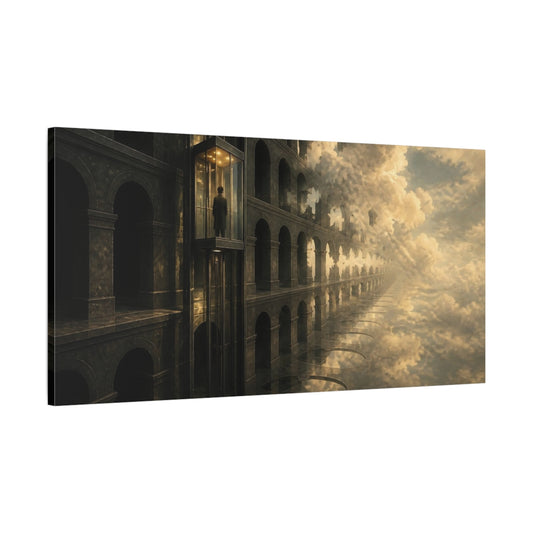 Main Mockup. Endless Glass Elevator shown as canvas print
